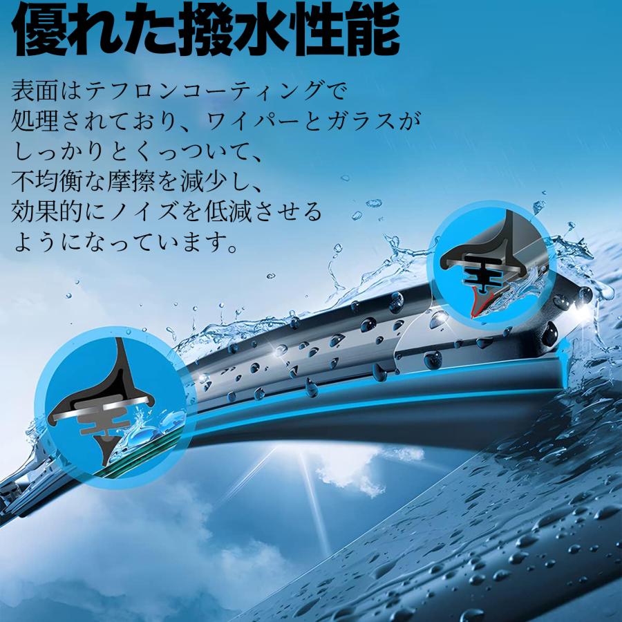 チャレンジャー ワイパー 替えゴム 適合サイズ 互換品 運転席 助手席 リア 3本セット 三菱 交換セット 高品質天然ゴム WeCar |  | 06