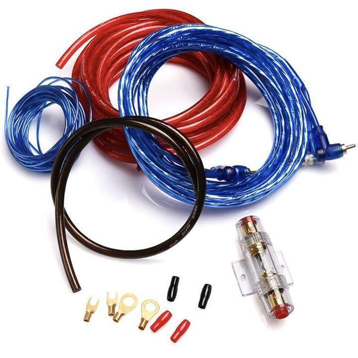 車用 カーオーディオ 配線ヒューズ ホルダー ワイヤー ケーブルキット カーステレオオーディ オアンプ 配線 ワイヤーキット