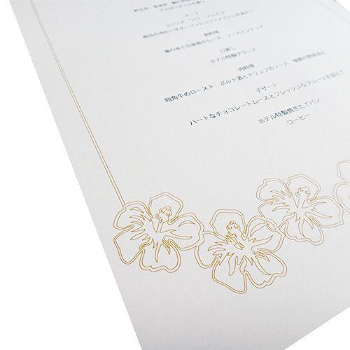 ハワイアン　ハイビスカス　メニューカード　ゴールド　10枚セット |  | 01