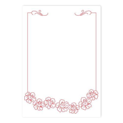 ハワイアン　ハイビスカス　メニューカード　レッド　10枚セット | 