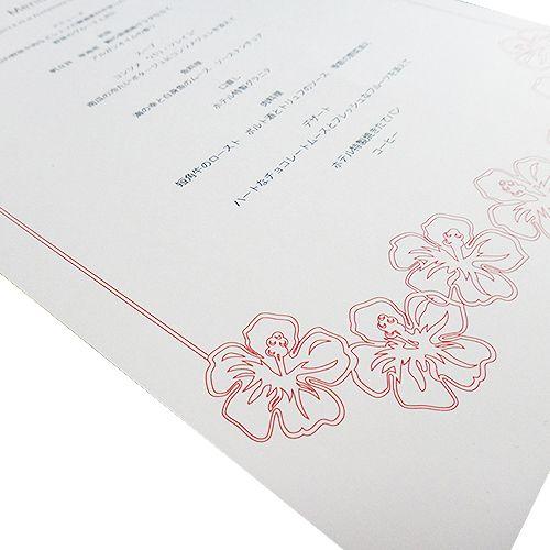 ハワイアン　ハイビスカス　メニューカード　レッド　10枚セット |  | 01