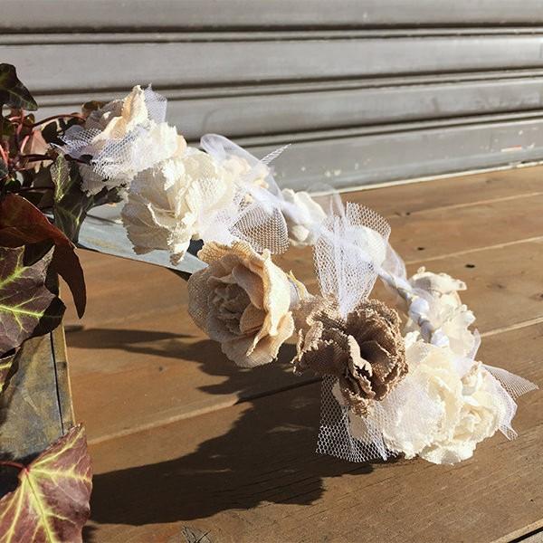 パーティーメイド 花かんむり キット ホワイト　造花の花かんむりを簡単手作り！ | 