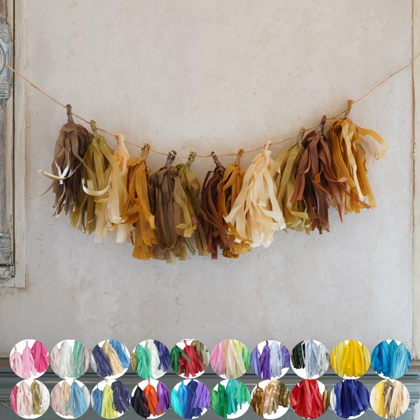 タッセルガーランド 誕生日 飾り付け ペーパータッセル フリンジ ウェディングやお誕生会の飾り付けに 1歳 推し活 | 