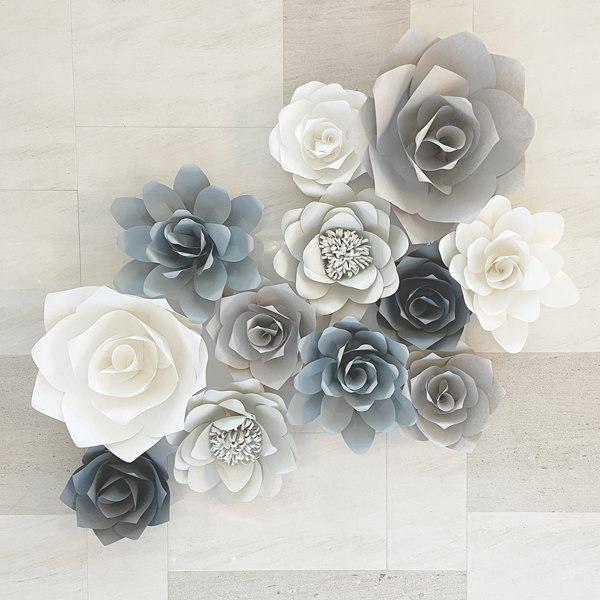 ジャイアントフラワー 手作りキット 12点セット(13点セット) ペーパーフラワー ウォールフラワー デコレーション |  | 11