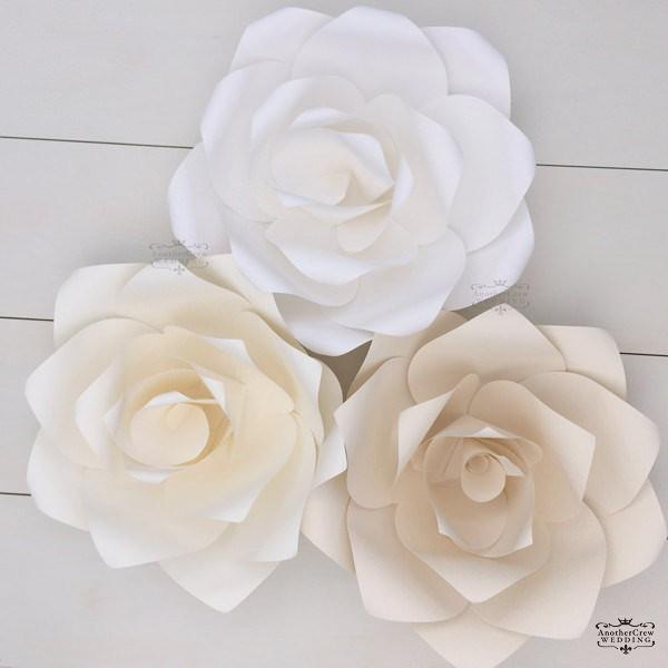 ジャイアントフラワー 手作りキット ローズ Mサイズ 花径30cm ３色 （メール便可） たくさん貼って華やかなウォールデコに ペーパーフラワー 飾り付け | 