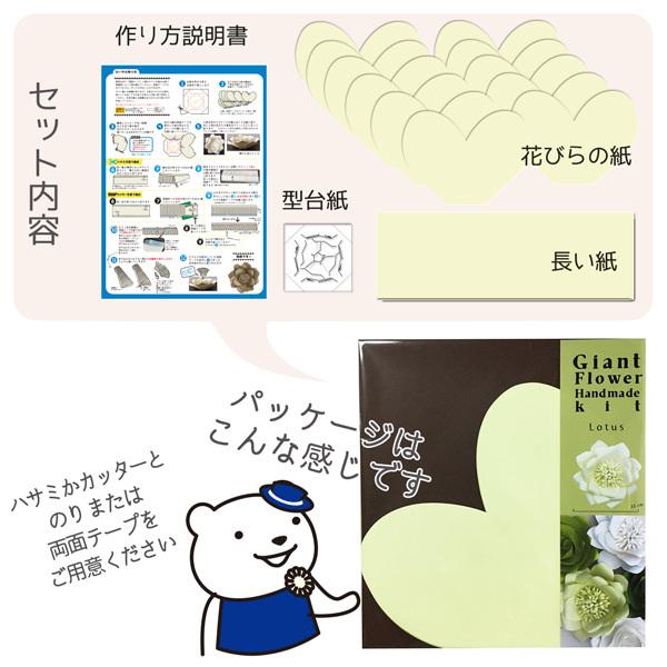 ジャイアントフラワー 手作りキット ロータス 花径35cm カラー10色 たくさん貼って華やかなウォールデコに ペーパーフラワー |  | 03