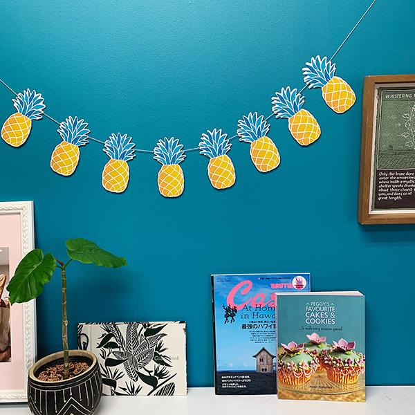 夏 飾り サマー ガーランド パイナップル (紐の長さ200cm) キャンプ ハワイアン 飾り付け 誕生日 ハーフ バースデー パーティー |  | 01