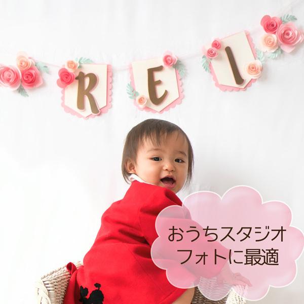 お名前ガーランド お誕生日パーティーや出産や命名のお祝いに ハーフバースデー フォト 名入れ 名前付き 1歳 男の子 女の子 |  | 01