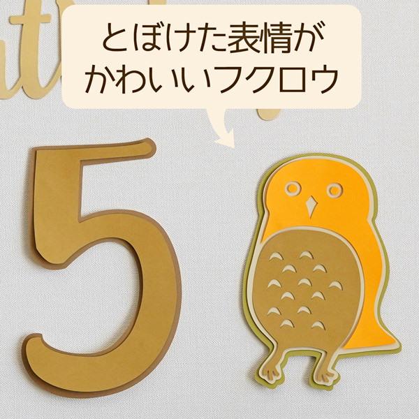 誕生日 飾り フクロウ バースデーデコレーションセット ハーフ対応 パーティー 飾り付け 1歳 男の子 女の子 大人かわいい おしゃれ ナチュラル |  | 02