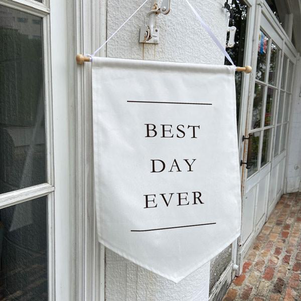 シンプルフラッグ Here comes the bride and Groom ウェディング フラッグ Best Day Ever (演出 ガーランド タペストリー) バースデー |  | 09