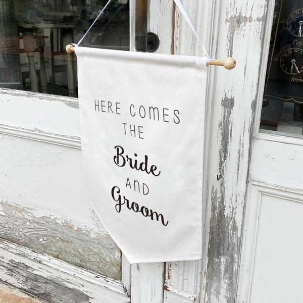 シンプルフラッグ Here comes the bride and Groom ウェディング フラッグ Best Day Ever (演出 ガーランド タペストリー) バースデー |  | 01