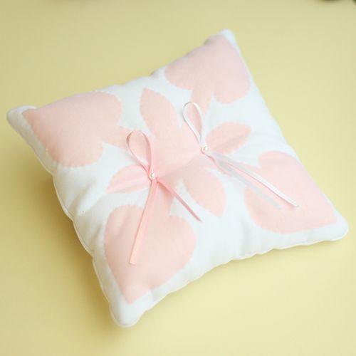 リングピロー 完成品　ハワイアンキルト　アンスリウム　ピンク　結婚式 ウェディング | 