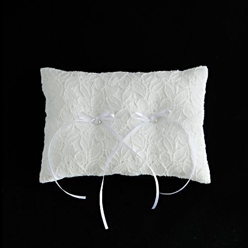 リングピロー 完成品　レーシー　ホワイト　結婚式 ウェディング | 