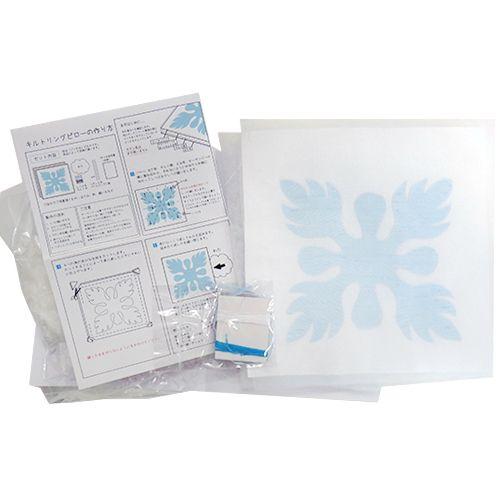 リングピロー キット　ハワイアンキルト　パンの木　ブルー　結婚式 ウェディング 手作りキット |  | 01