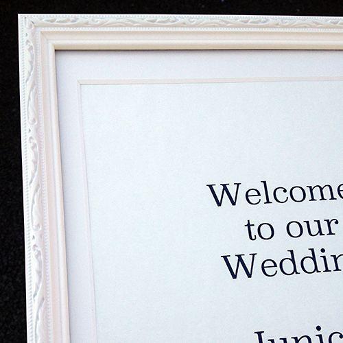 結婚式 シンプルウェルカムボード　ホワイト×ホワイト　ウエディング |  | 02