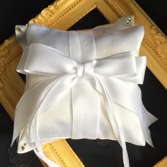 人気アイテム 完成品リングピロー送料無料 シンプル 結婚式 ウェディング Mirima Fr