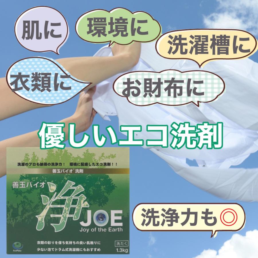 洗濯 洗剤 エコ 赤ちゃん 肌荒れ 部屋干し 臭い対策に 洗浄力抜群の善玉バイオ洗剤 浄joe 1 3ｋｇ Joe01 Wedge 通販 Yahoo ショッピング