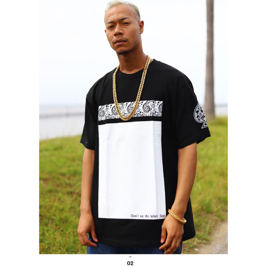 Ace Flag Tシャツ 半袖 大きいサイズ エースフラッグ かっこいい 袖ロゴ スペード ペイズリー 柄 バンダナ柄 ボックスロゴ ヒップホップ ダンス ストリート系 本格派大人のb系xlダンス通販 通販 Yahoo ショッピング