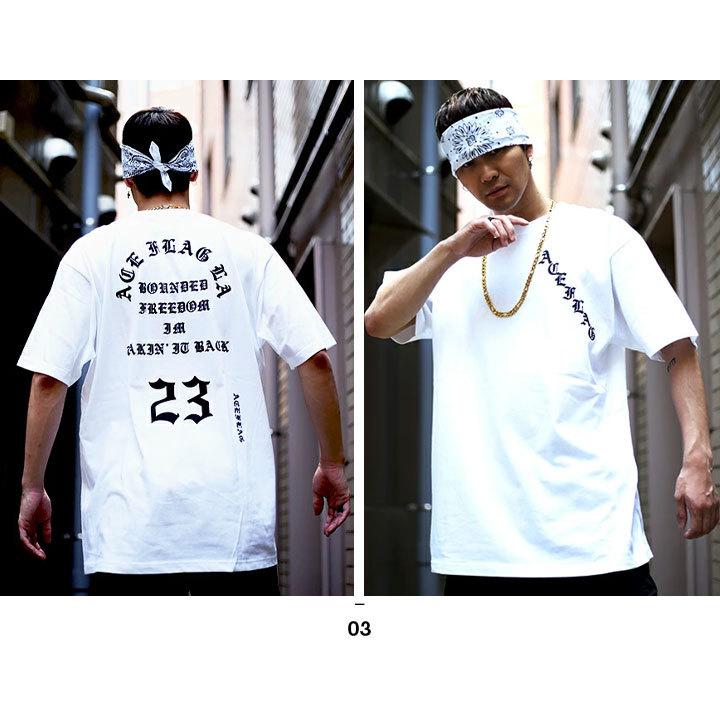 Ace Flag Tシャツ 半袖 大きいサイズ ビッグシルエット エースフラッグ おしゃれ かっこいい ナンバー 23 ロゴt ヒップホップ ファッション ダンス ストリート系 本格派大人のb系xl 零zero 通販 Yahoo ショッピング