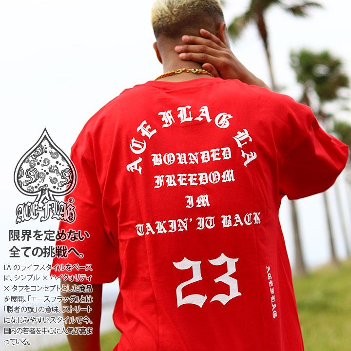 エースフラッグ Aceflag Tシャツ メンズ レディース 半袖 かっこいい おしゃれ Pablo パブロ 赤白 ビッグシルエット アメカジ ダンス衣装 大きいサイズ 本格派大人のb系xlダンス通販 通販 Yahoo ショッピング