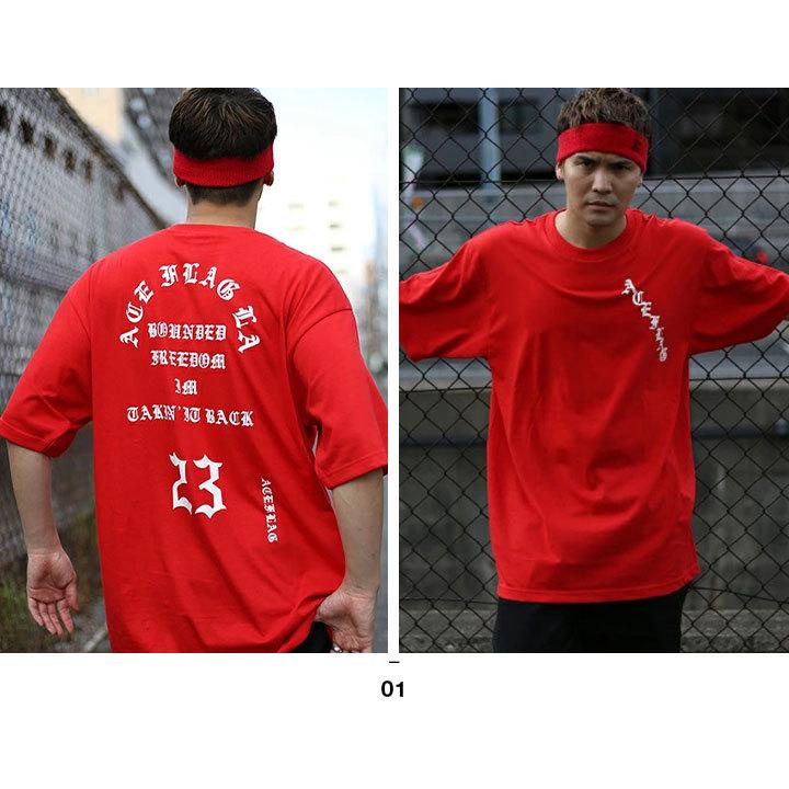 エースフラッグ Aceflag Tシャツ メンズ レディース 半袖 かっこいい おしゃれ Pablo パブロ 赤白 ビッグシルエット アメカジ ダンス衣装 大きいサイズ 本格派大人のb系xlダンス通販 通販 Yahoo ショッピング