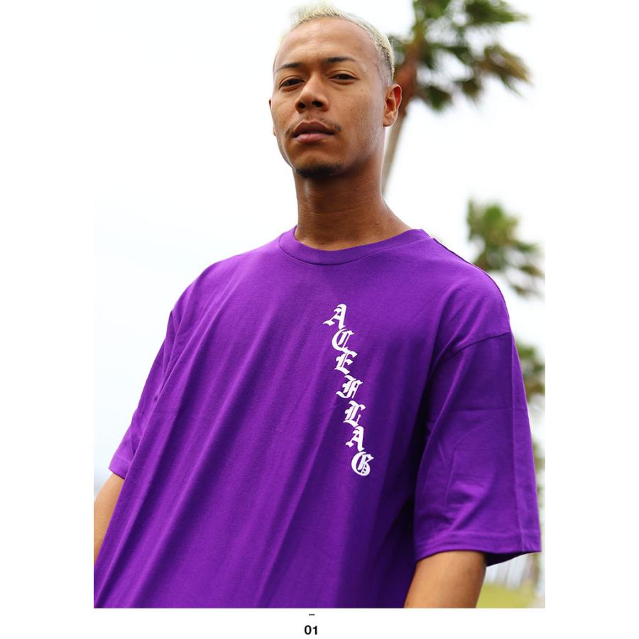 エースフラッグ Aceflag Tシャツ メンズ レディース 半袖 かっこいい おしゃれ Pablo パブロ 紫白 アメカジ ダンス衣装 ラッパー 大きいサイズ B系 本格派大人のb系xlダンス通販 通販 Yahoo ショッピング