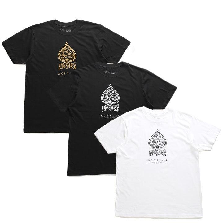 ACEFLAG（エースフラッグ） ACEFLAG Tシャツ 半袖 春夏用 黒 白 M-2XL