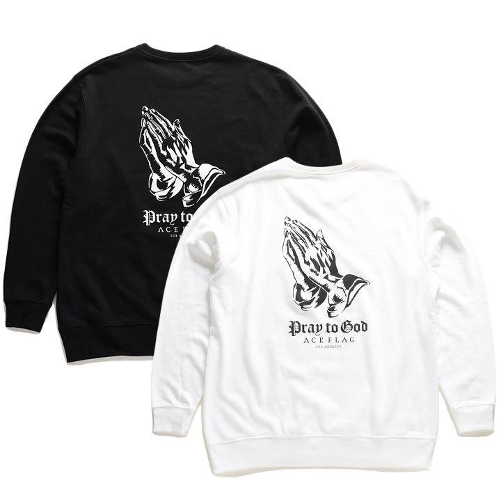 ACEFLAG ACE FLAG トレーナー スウェット 裏パイル 長袖 大きい