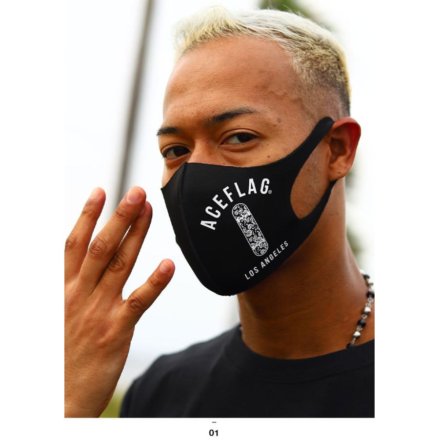 洗える マスク 布マスク Aceflag エースフラッグ おしゃれ かっこいい スケートボード スケボー ペイズリー バンダナ柄 ロゴ 本格派大人のb系xlダンス通販 通販 Yahoo ショッピング