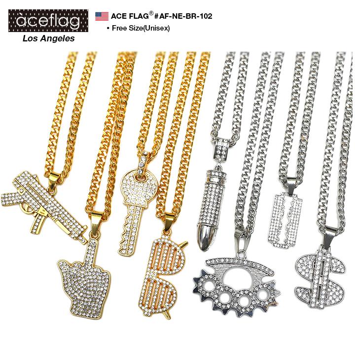 エースフラッグ Aceflag ネックレス ロングチェーン メンズ レディース B系 ヒップホップ ストリート系 75cm ダイヤモンドカット ジルコニア ラインストーン 本格派大人のb系xlダンス通販 通販 Yahoo ショッピング