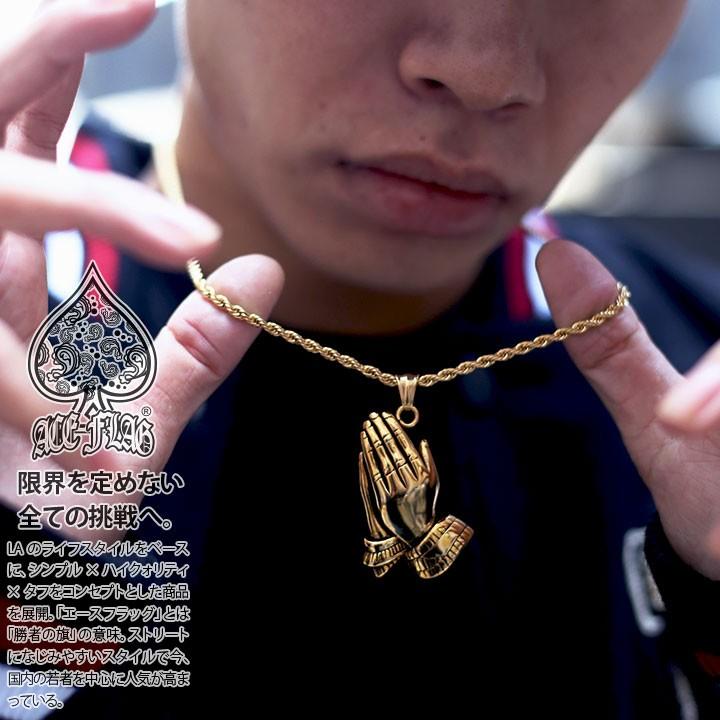 エースフラッグ Aceflag ネックレス チェーン B系 かっこいい おしゃれ コイン プレイハンド 祈りの手 ロングチェーン ペンダント 祈り 御守り 60cm 本格派大人のb系xlダンス通販 通販 Yahoo ショッピング