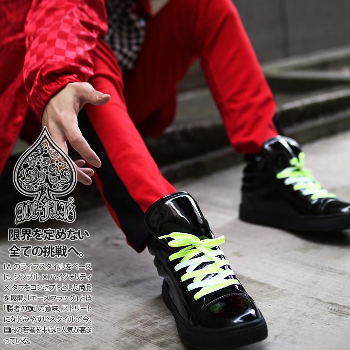 エースフラッグ Aceflag 靴紐 シューレース お手持ちの靴の印象をガラリと変える魔法の靴ひも 靴紐 くつひも メンズ レディース かっこいい 裏返しても使える 本格派大人のb系xlダンス通販 通販 Yahoo ショッピング