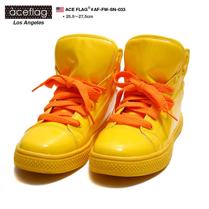 エナメルハイカットスニーカー ダンススニーカー 25 5 27 5cm エースフラッグ Aceflag 本格派大人のb系xlダンス通販 通販 Yahoo ショッピング