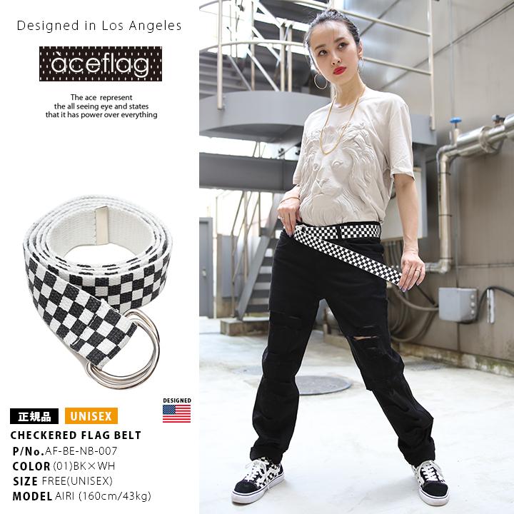 エースフラッグ Aceflag ベルト メンズ レディース チェッカーフラッグ ブロックチェック 白黒 リング式 布 おしゃれ 長ベルト ロング ダンス衣装 本格派大人のb系xlダンス通販 通販 Yahoo ショッピング