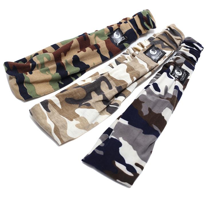 CLUB NO1Z クラブノイズ ヘッドバンド ヘアバンド 迷彩 : 本格派大人の