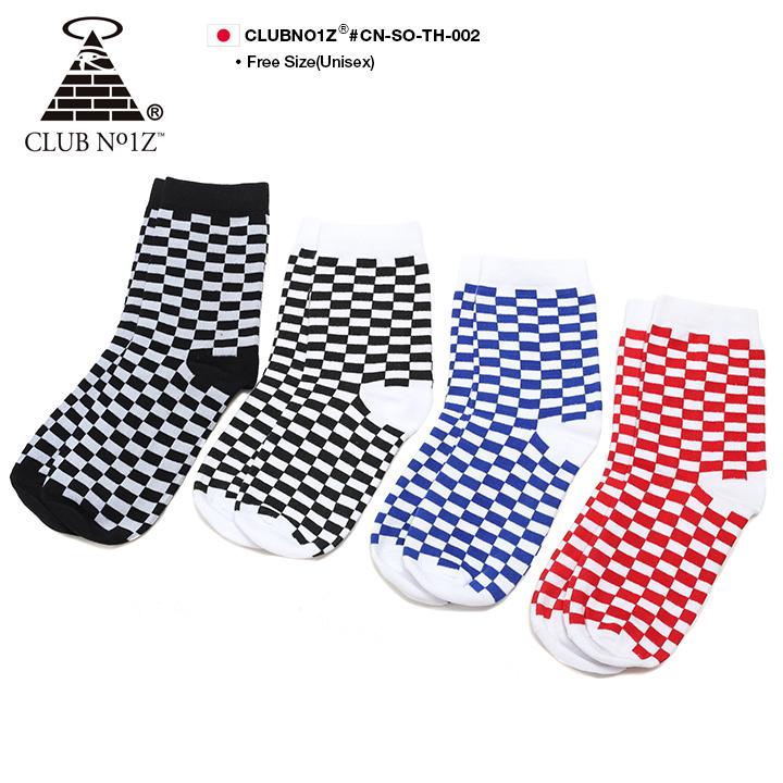クラブノイズ Club No1z ソックス メンズ レディース 靴下 くつした ミドル丈 カラー 柄 かっこいい おしゃれ くつ下 22 27cm チェッカーフラッグ ダンス衣装 本格派大人のb系xlダンス通販 通販 Yahoo ショッピング