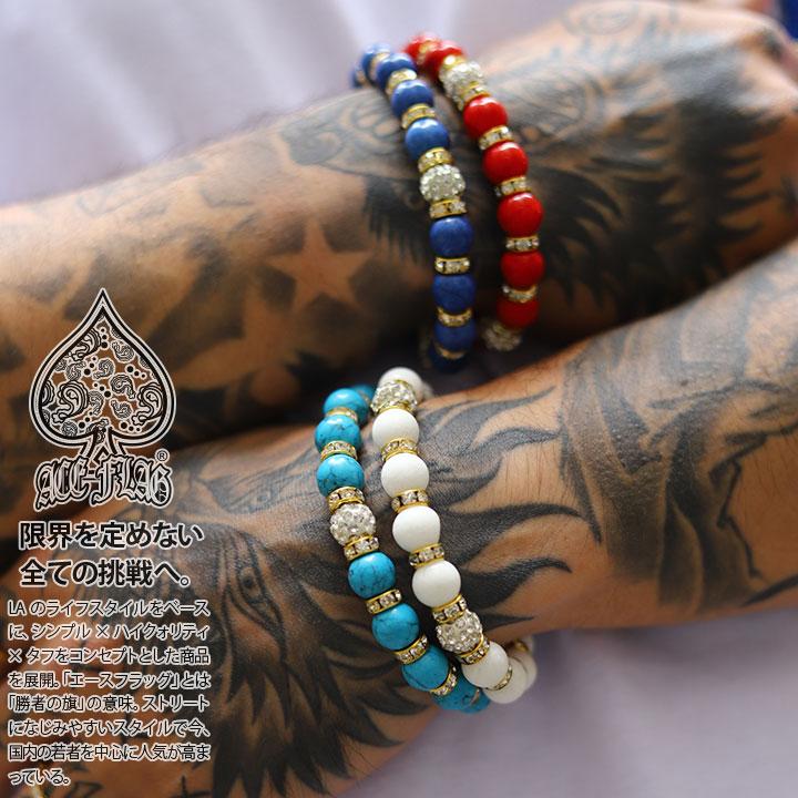 Ace Flag ブレスレット 数珠 男性用 カジュアル エースフラッグ 数珠ブレス 数珠ブレスレット プレゼントにも最適 ジルコニア ラインストーン キラキラ 本格派大人のb系xl 零zero 通販 Yahoo ショッピング