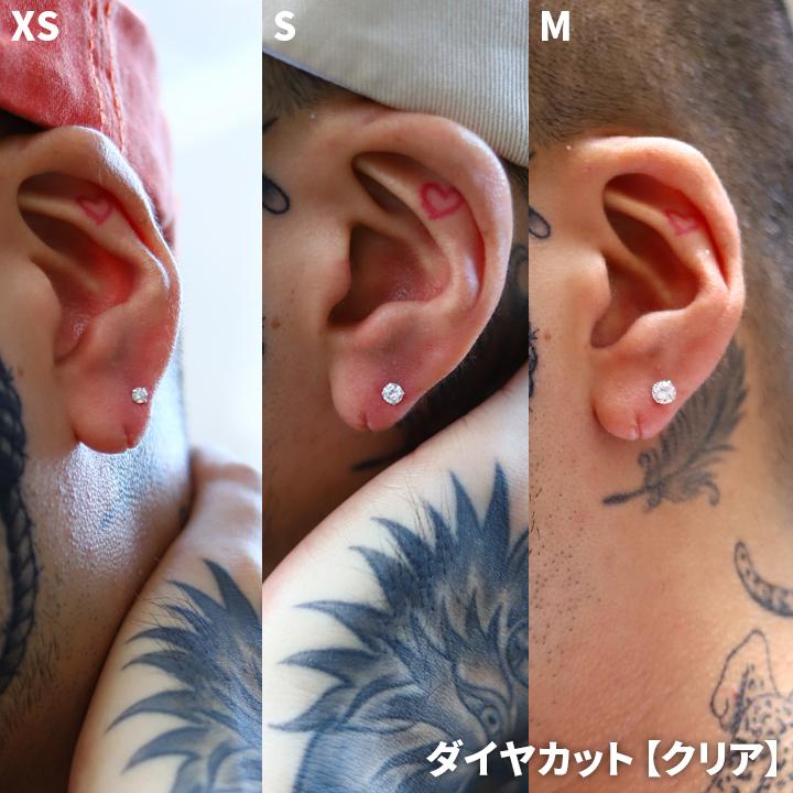 極上ダイアモンドカット 男女兼用 ピアス×シルバー925仕上げ 黒人さん