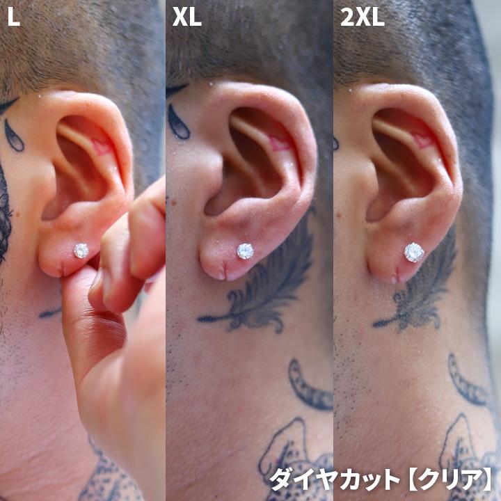 極上ダイアモンドカット 男女兼用 ピアス×シルバー925仕上げ 黒人さん