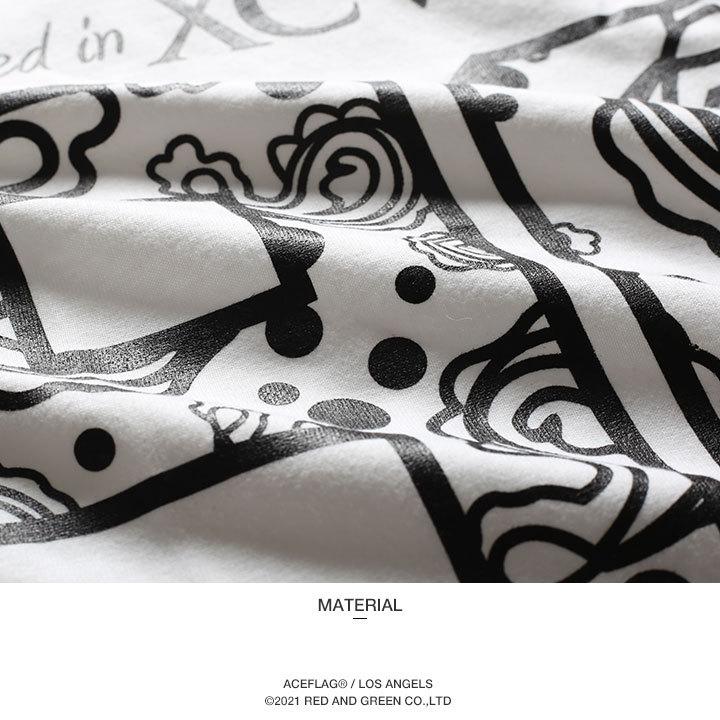 Ace Flag Tシャツ 半袖 大きいサイズ ビッグシルエット エースフラッグ おしゃれ かっこいい ナンバー 96 ペイズリー 柄 バンダナ柄 ヒップホップ ストリート系 本格派大人のb系xlダンス通販 通販 Yahoo ショッピング