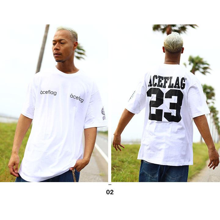 Ace Flag Tシャツ 半袖 大きいサイズ ビッグシルエット エースフラッグ かっこいい 袖ロゴ スペード ペイズリー ナンバー 23 ヒップホップ ダンス ストリート系 本格派大人のb系xl 零zero 通販 Yahoo ショッピング