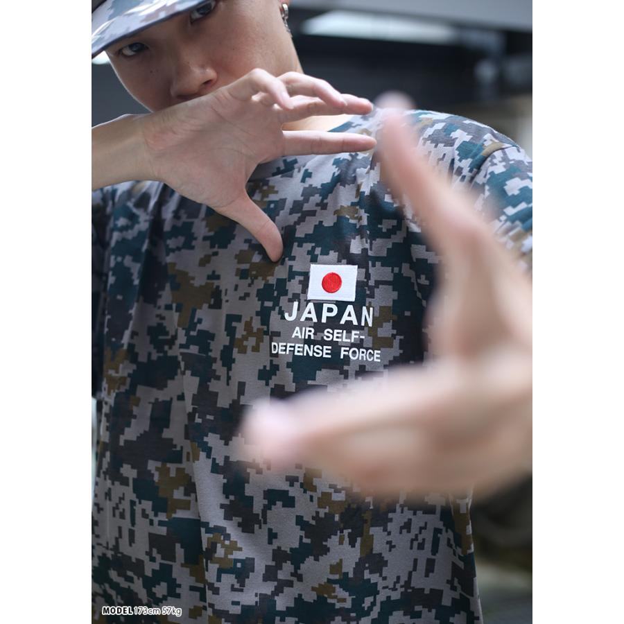 防衛省自衛隊グッズ Tシャツ 半袖 大人気 航空自衛隊 空自デジタル迷彩柄 総柄 メンズ レディース 大きいサイズ かっこいい おしゃれ 日の丸 刺繍 Japan 本格派大人のb系xlダンス通販 通販 Yahoo ショッピング
