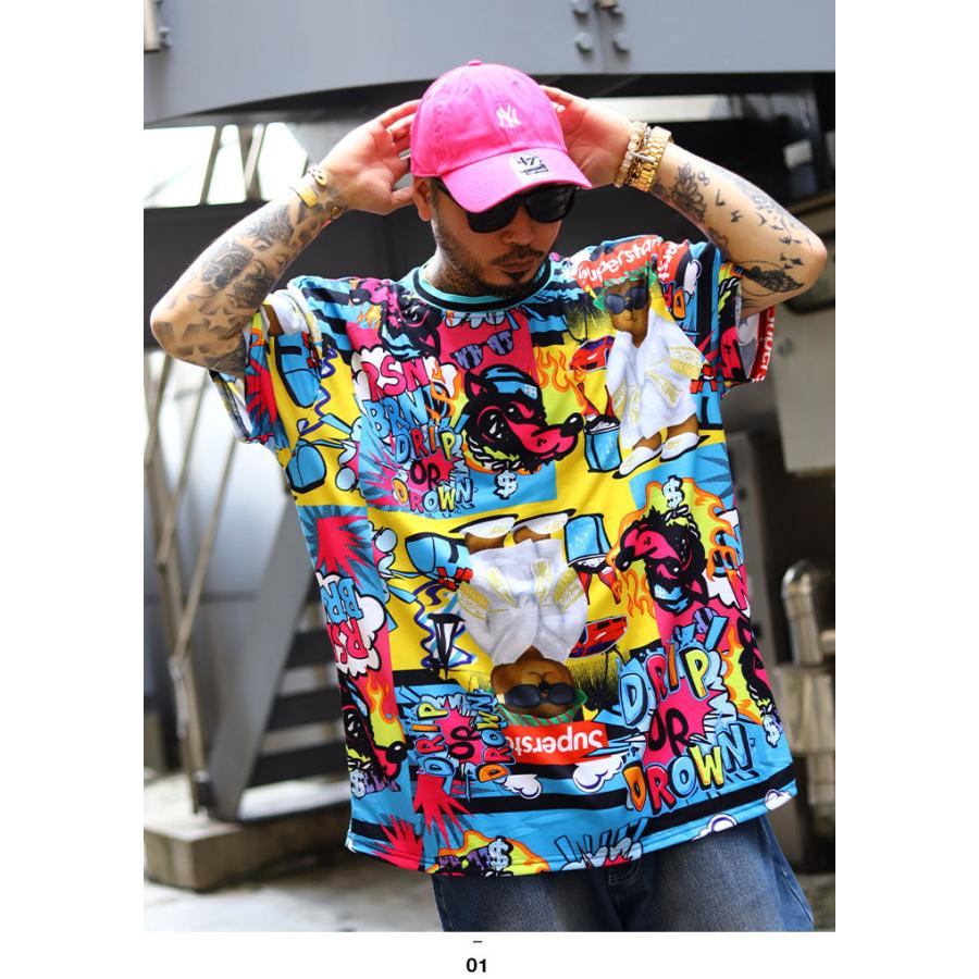 Reason Tシャツ 半袖 大きいサイズ リーズン 派手 総柄 リゾート 漫画 コミック アメコミ 人気 キャラクター かわいい 熊 切り替え ストリートアート 本格派大人のb系xl 零zero 通販 Yahoo ショッピング