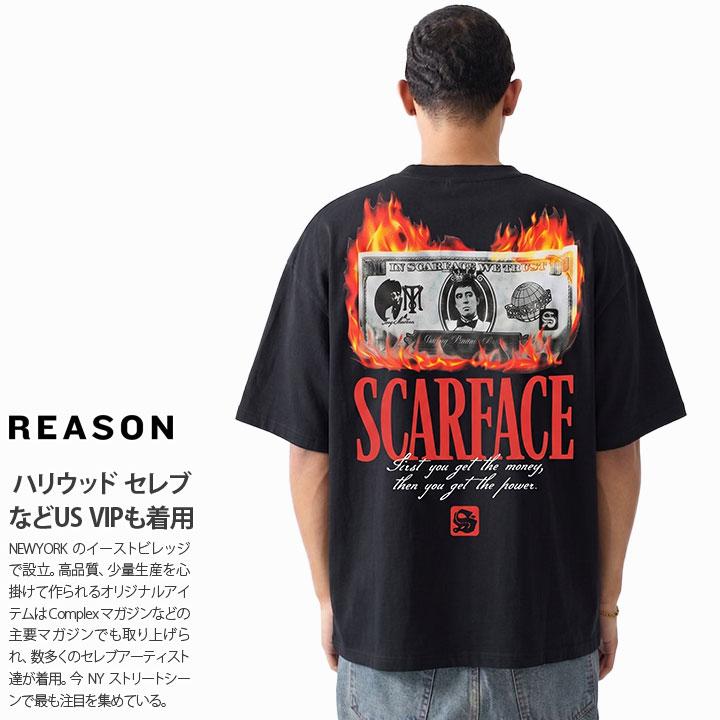 REASON × 映画 スカーフェイス Tシャツ 半袖 大きいサイズ Scarface
