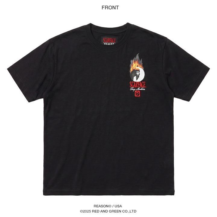 REASON × 映画 スカーフェイス Tシャツ 半袖 大きいサイズ Scarface