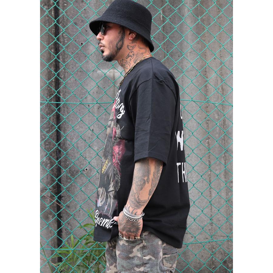 REASON Tシャツ 半袖 大きいサイズ リーズン おしゃれ 総柄 バロック