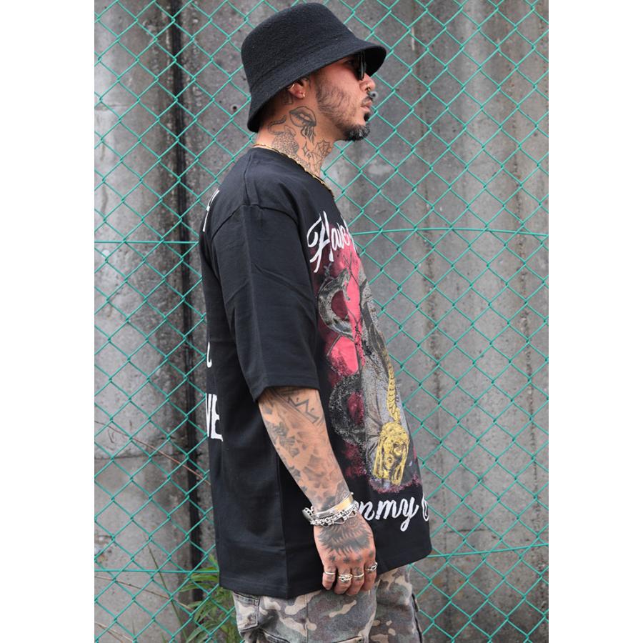 REASON Tシャツ 半袖 大きいサイズ リーズン おしゃれ 総柄 バロック