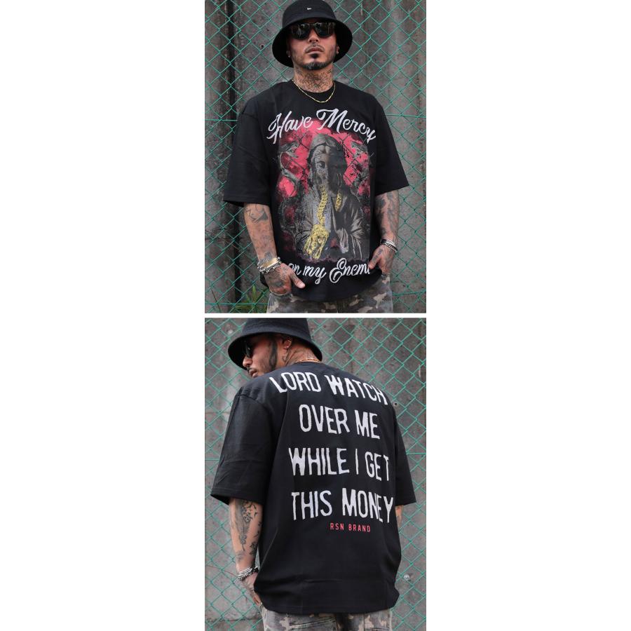 REASON Tシャツ 半袖 大きいサイズ リーズン おしゃれ 総柄 バロック