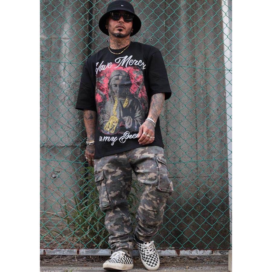 REASON Tシャツ 半袖 大きいサイズ リーズン おしゃれ 総柄 バロック