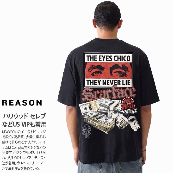 REASON × 映画 スカーフェイス コラボ Tシャツ ビッグシルエット 半袖